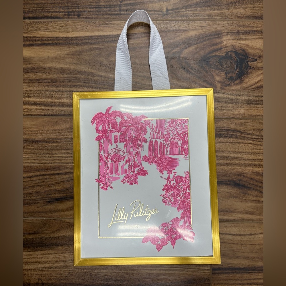 Lilly Pulitzer 9x11 framed shopping bag art hanging